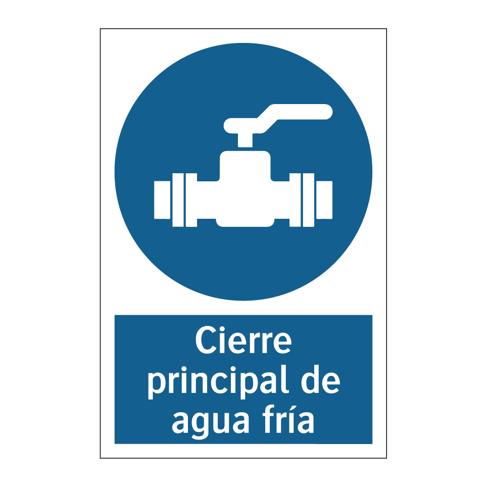 Cierre principal de agua fría
