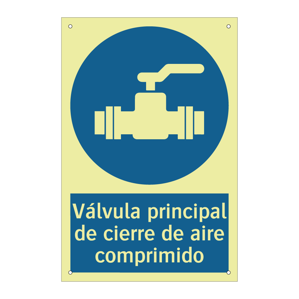 Válvula principal de cierre de aire comprimido