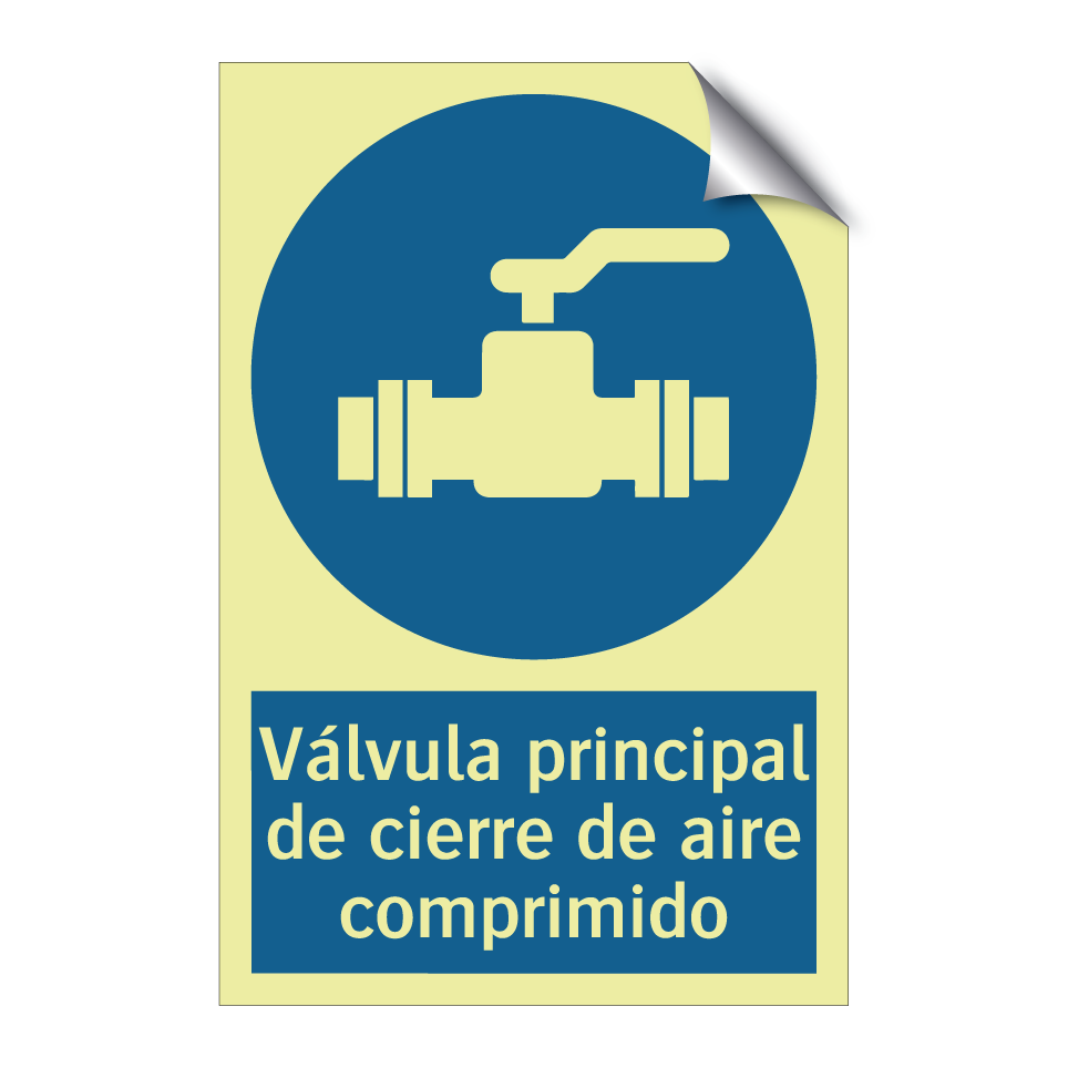 Válvula principal de cierre de aire comprimido