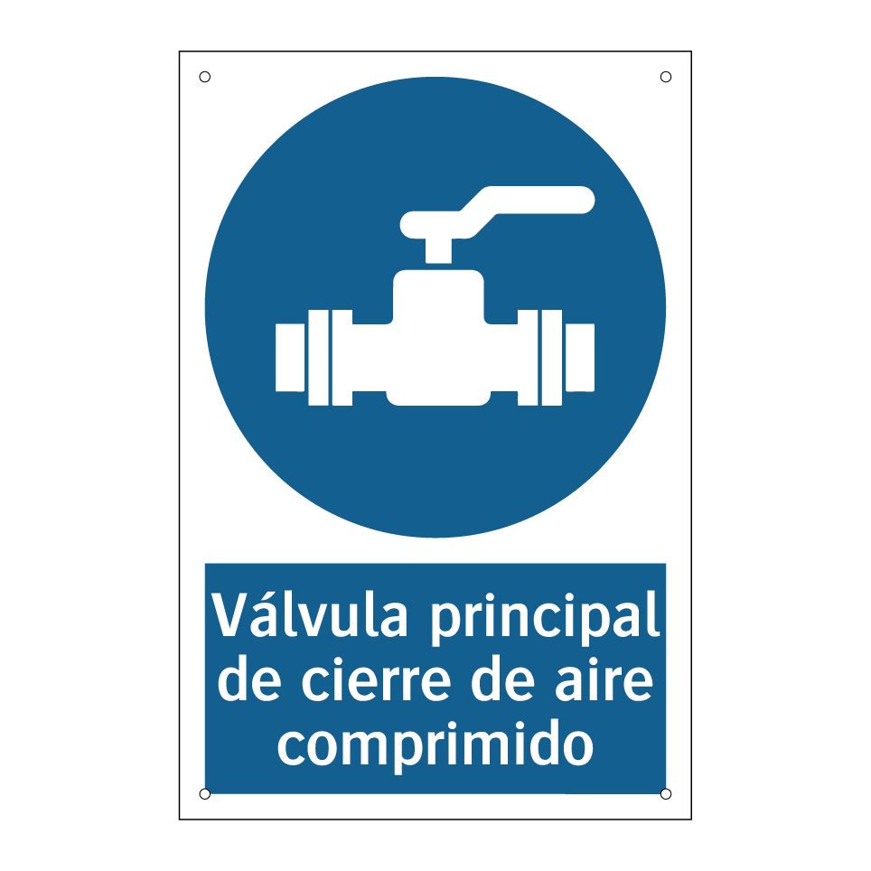 Válvula principal de cierre de aire comprimido