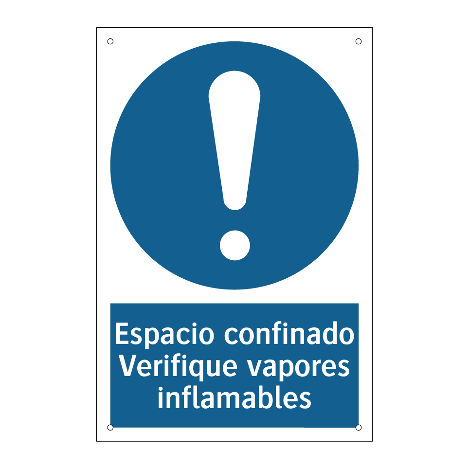 Espacio confinado Verifique vapores inflamables