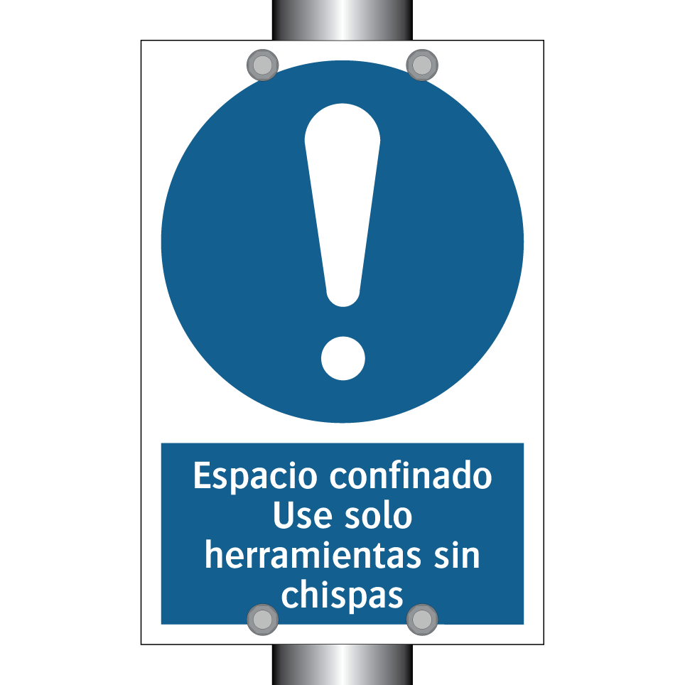 Espacio confinado Use solo herramientas sin chispas