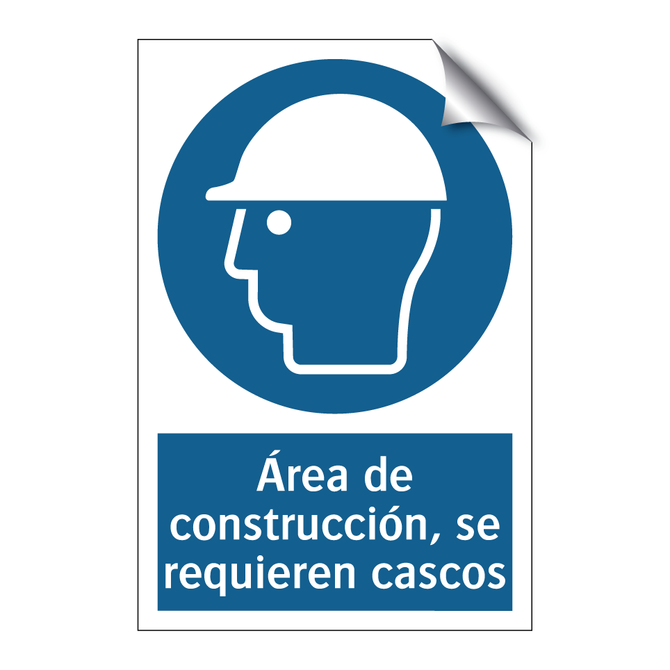 Área de construcción, se requieren cascos