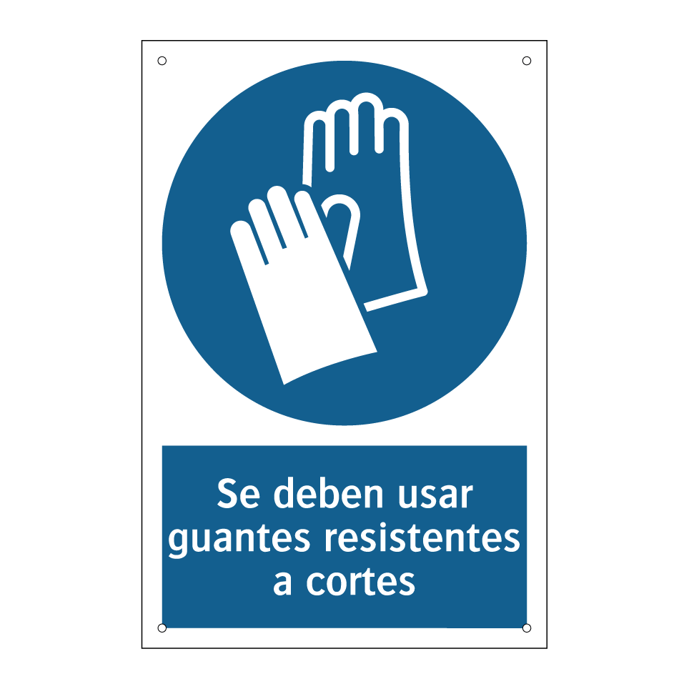 Se deben usar guantes resistentes a cortes