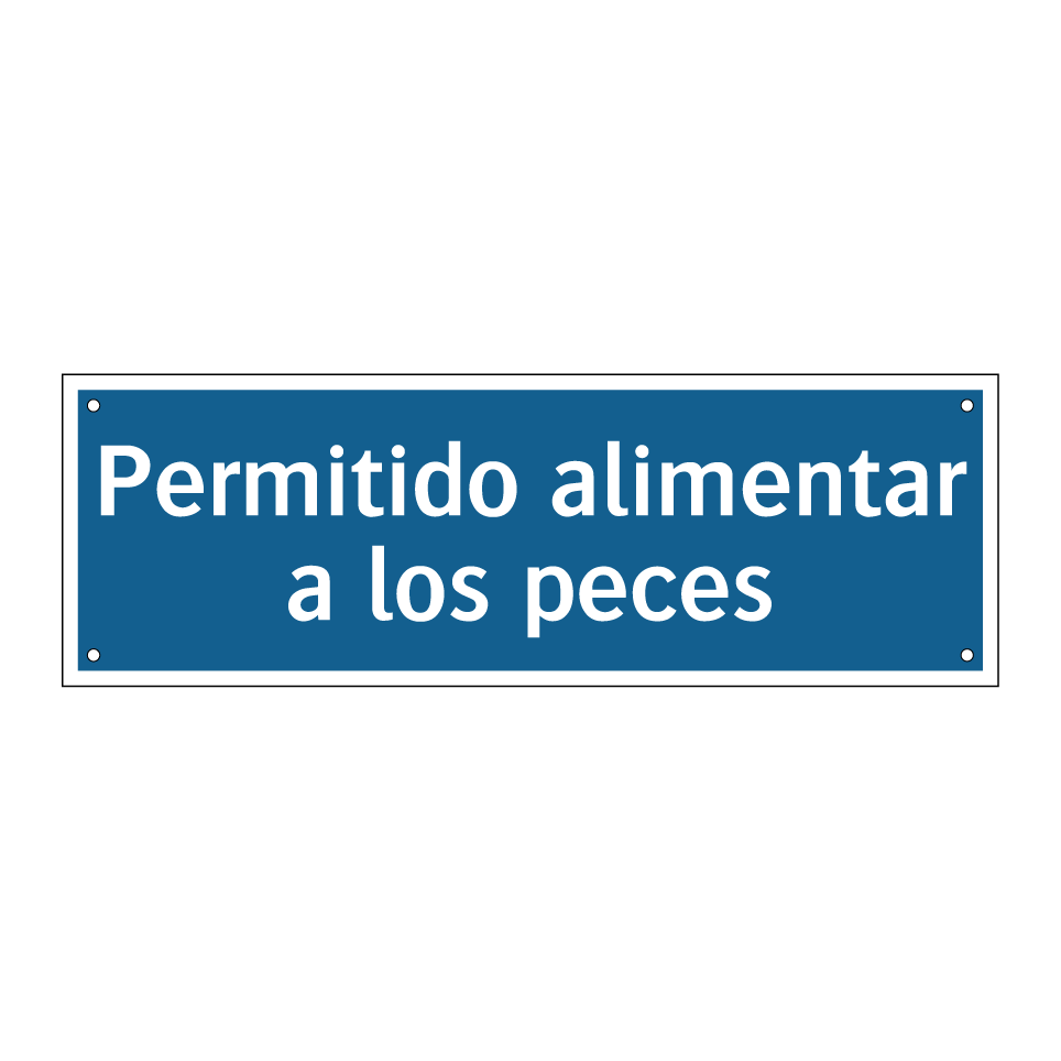 Permitido alimentar a los peces
