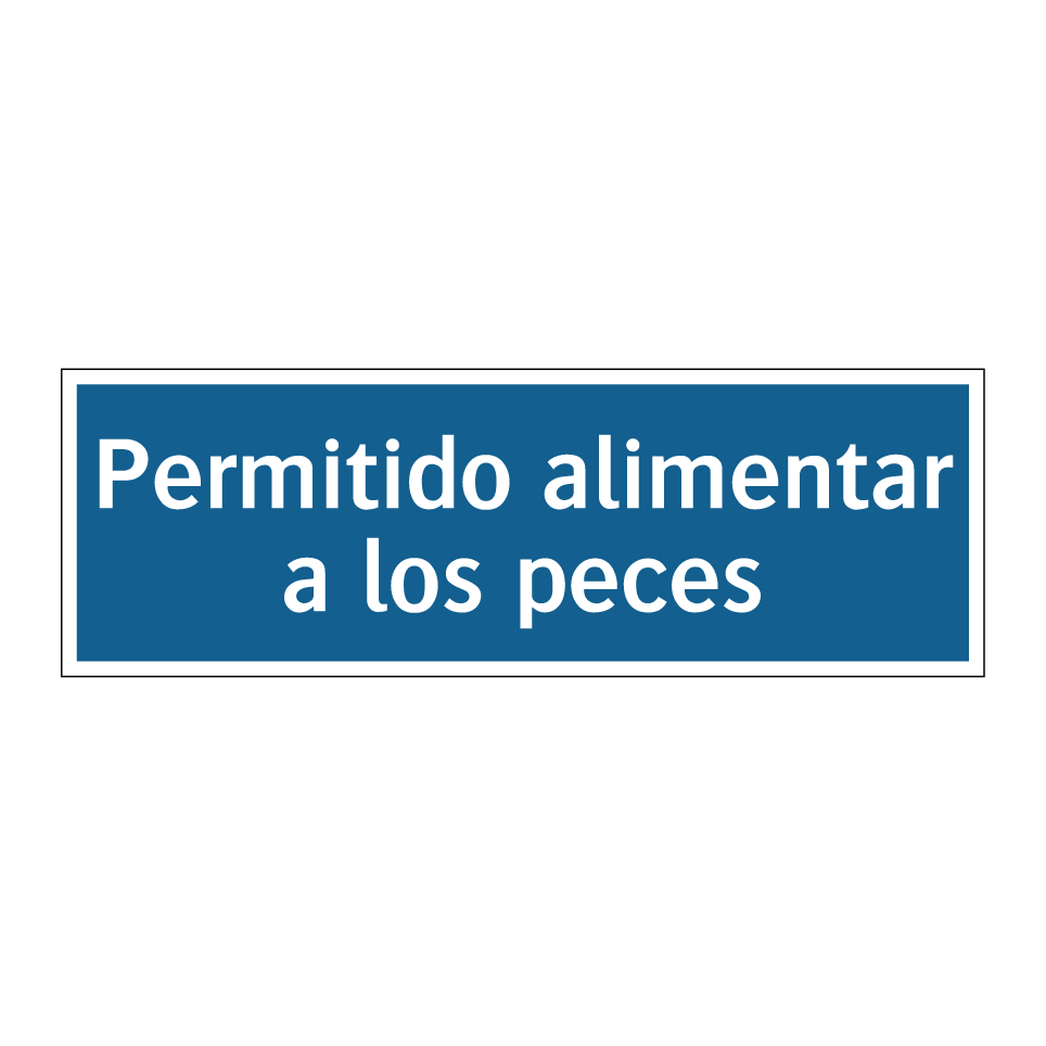 Permitido alimentar a los peces