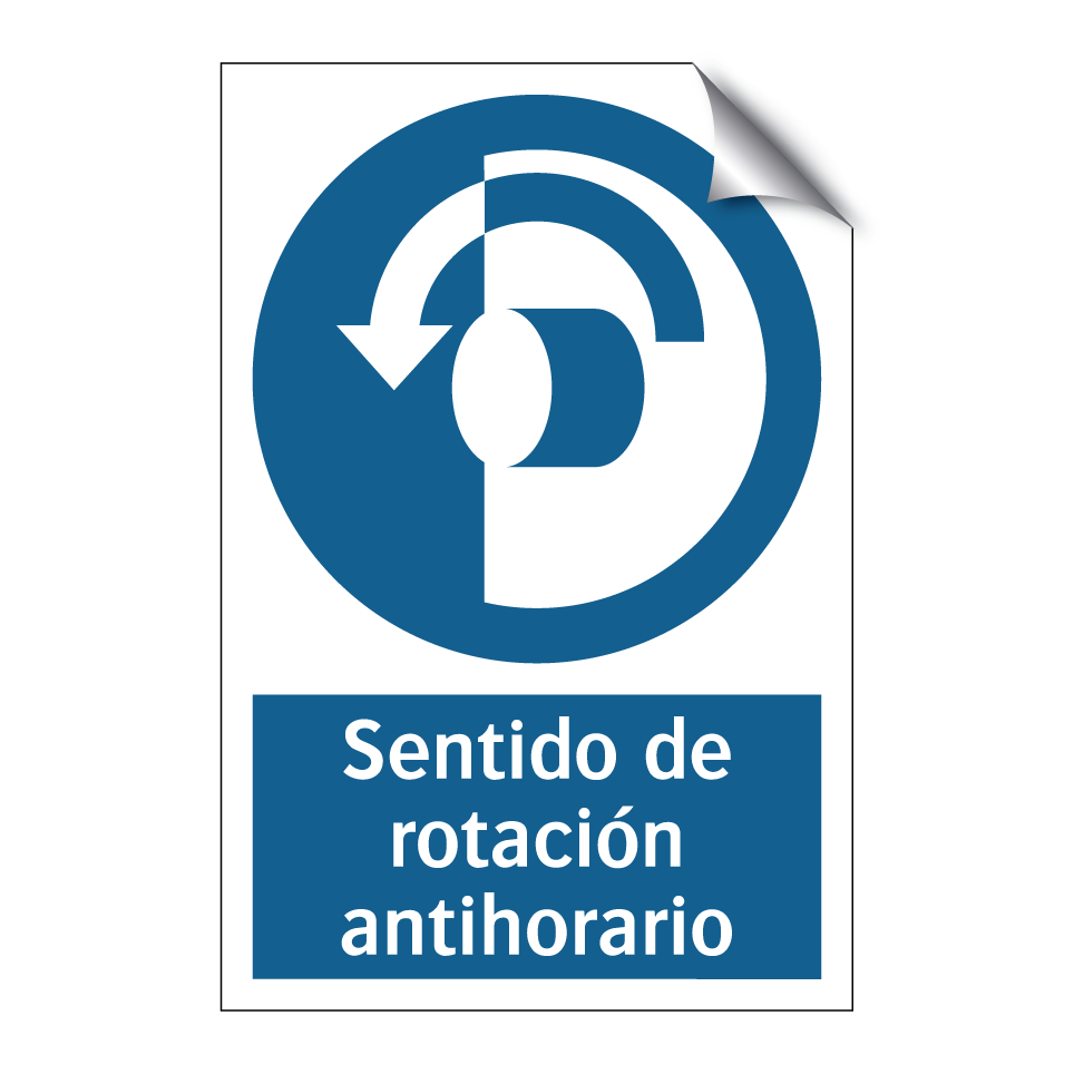 Sentido de rotación antihorario