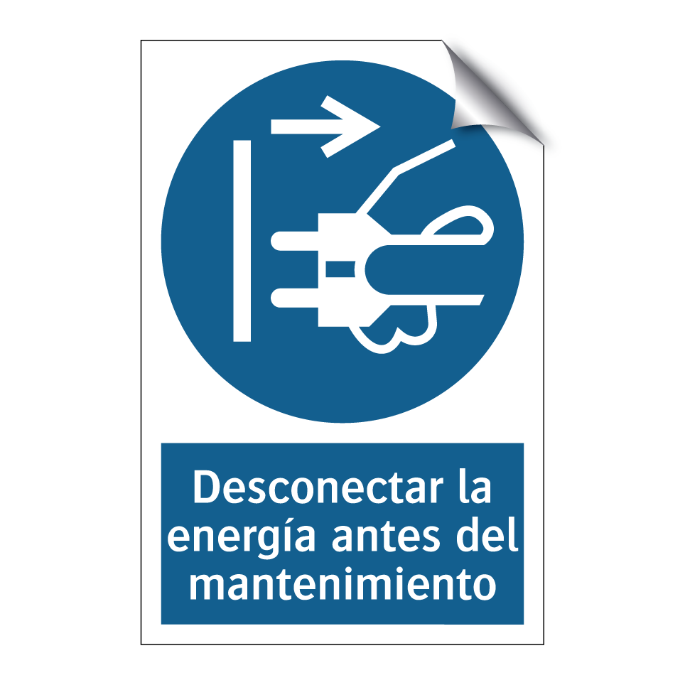 Desconectar la energía antes del mantenimiento