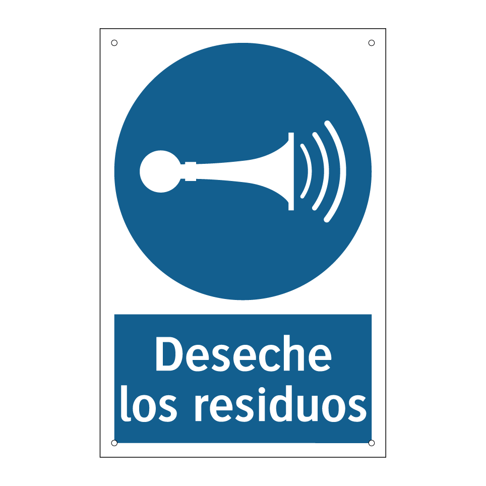 Deseche los residuos