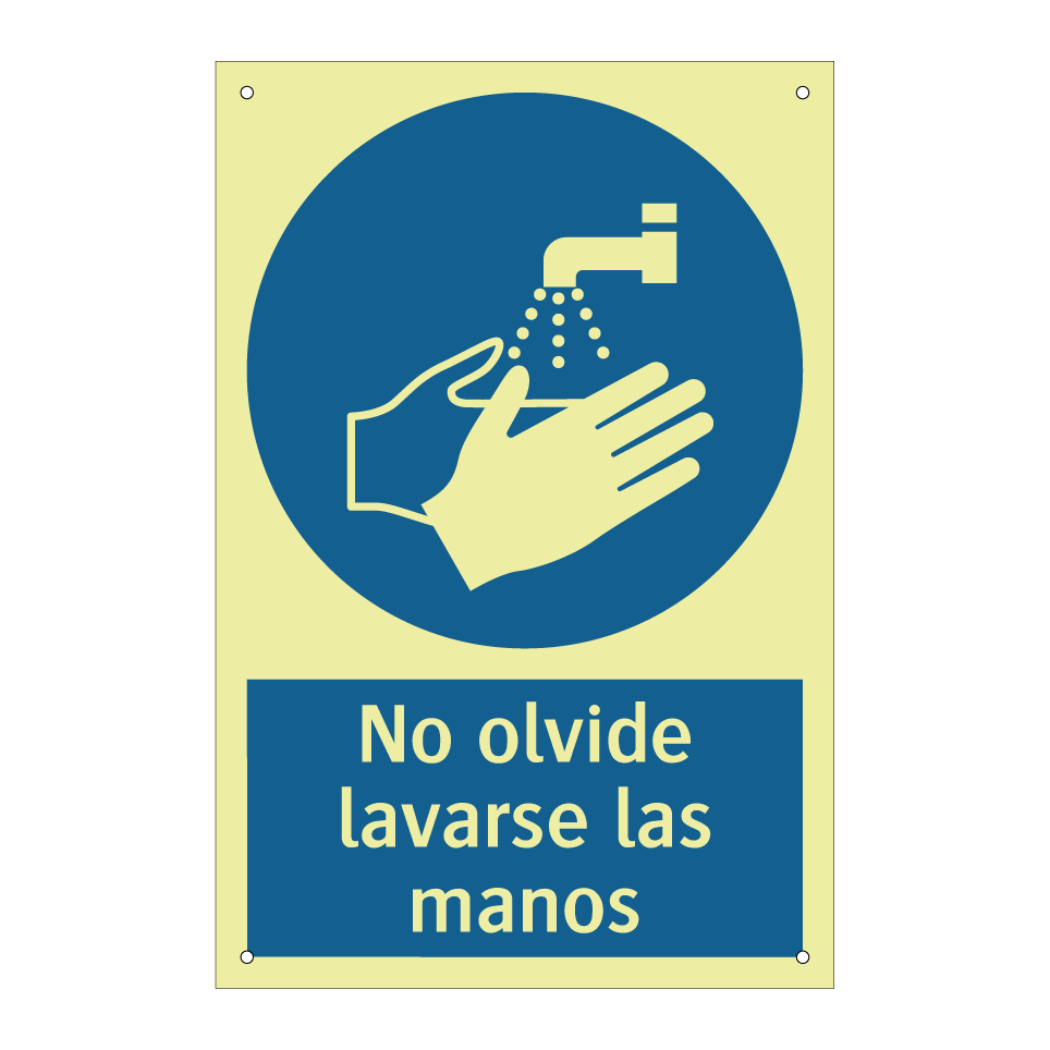 No olvide lavarse las manos