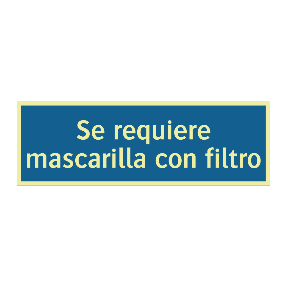 Se requiere mascarilla con filtro