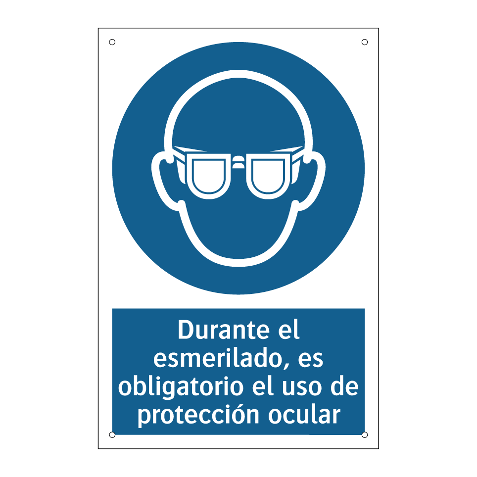 Durante el esmerilado, es obligatorio el uso de protección ocular