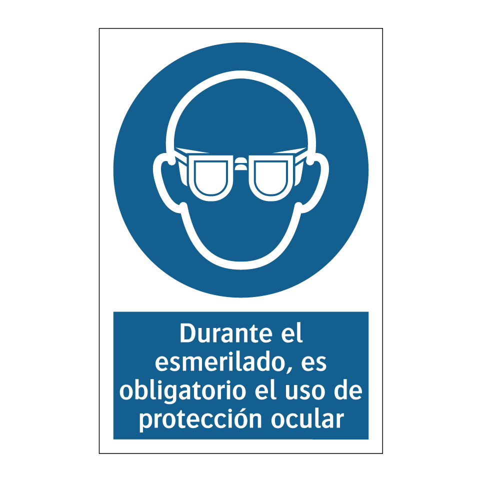 Durante el esmerilado, es obligatorio el uso de protección ocular