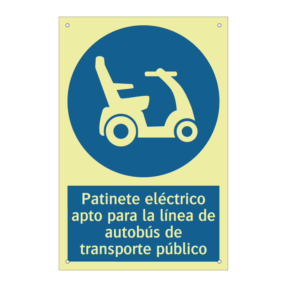 Patinete eléctrico apto para la línea de autobús de transporte público