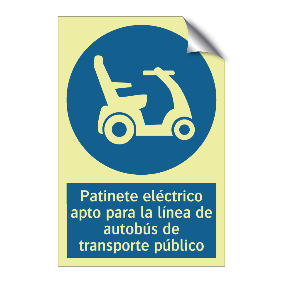 Patinete eléctrico apto para la línea de autobús de transporte público