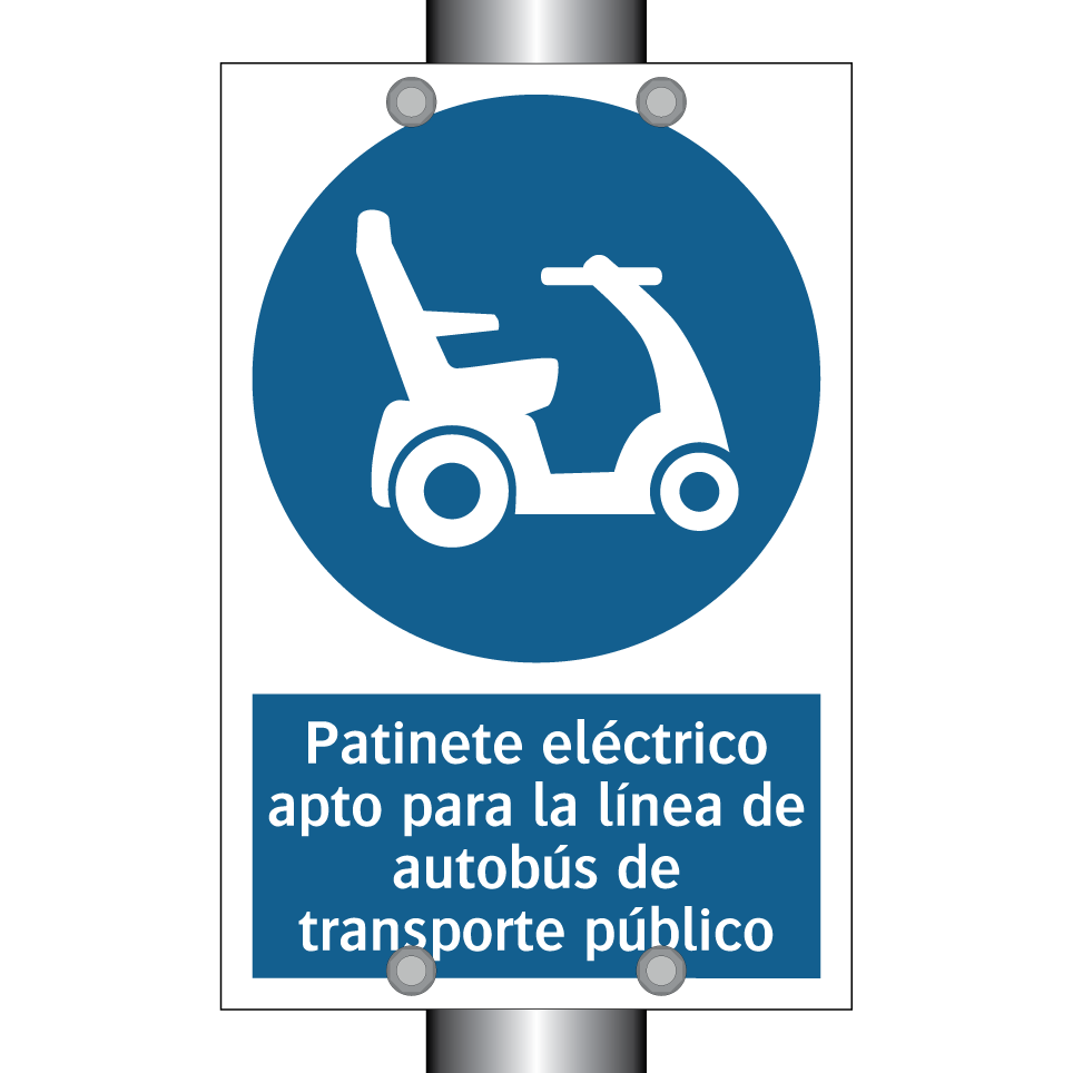 Patinete eléctrico apto para la línea de autobús de transporte público
