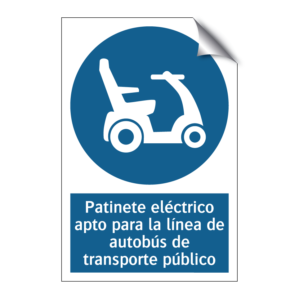 Patinete eléctrico apto para la línea de autobús de transporte público