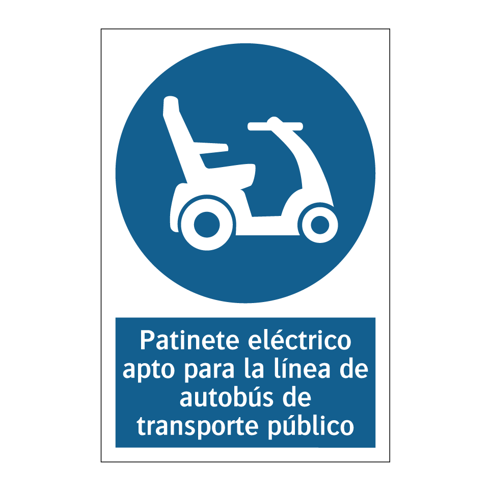 Patinete eléctrico apto para la línea de autobús de transporte público