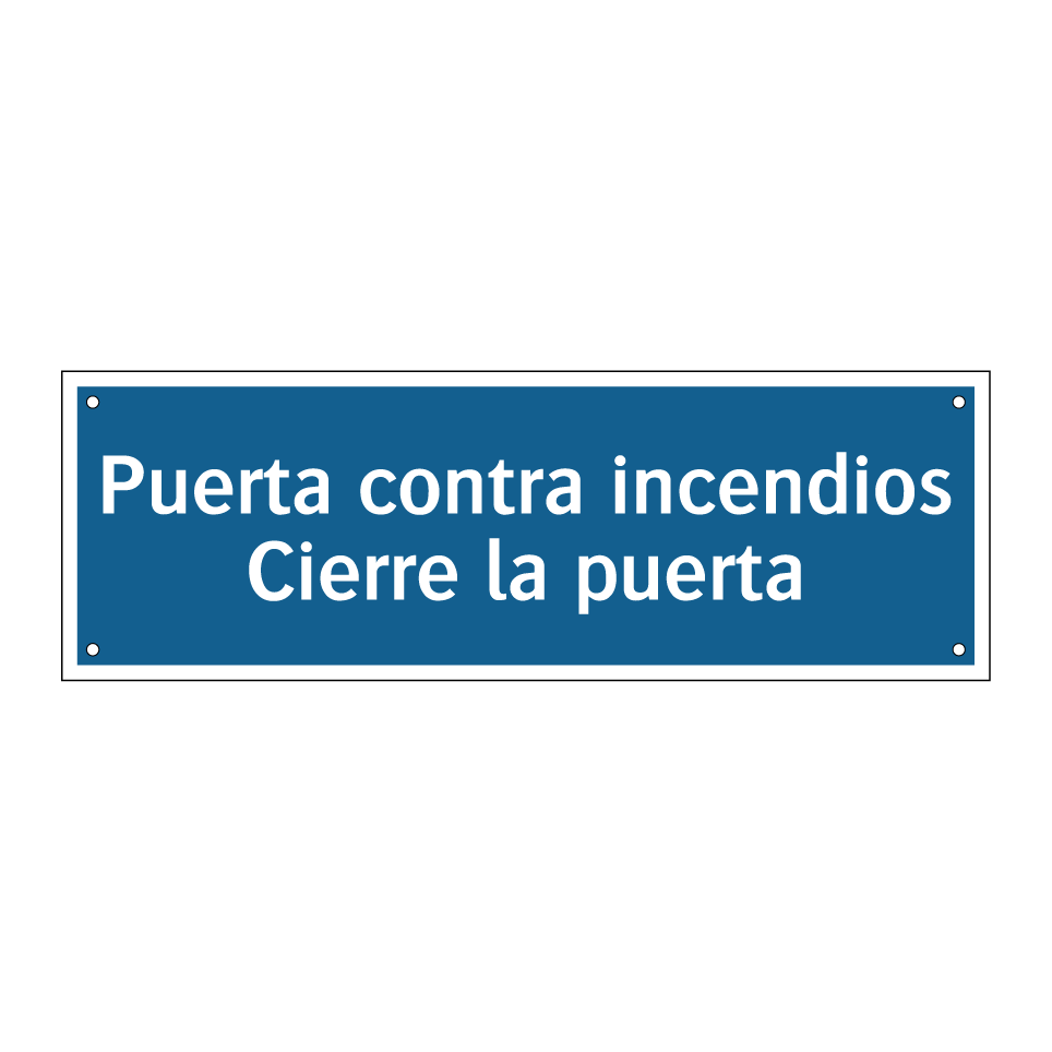 Puerta contra incendios Cierre la puerta