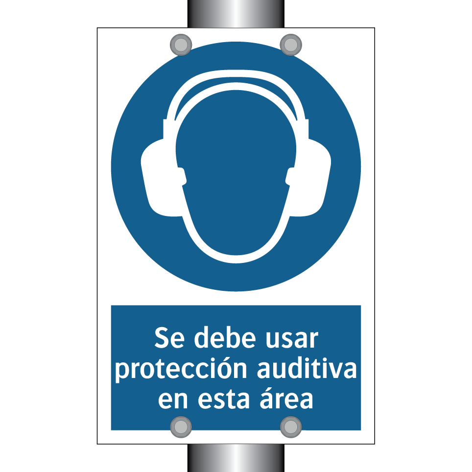 Se debe usar protección auditiva en esta área