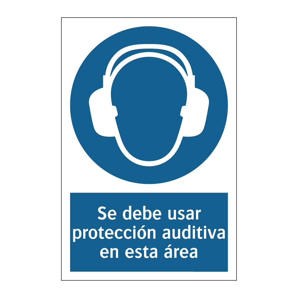 Se debe usar protección auditiva en esta área