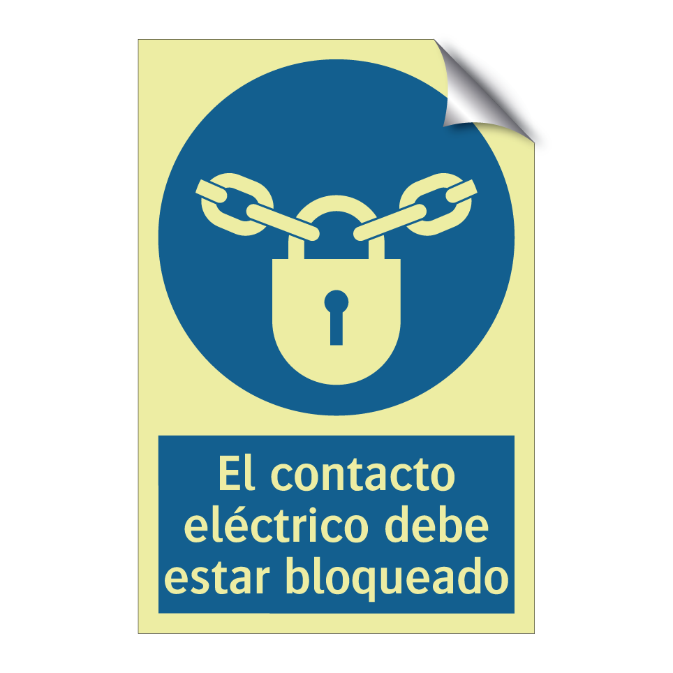 El contacto eléctrico debe estar bloqueado