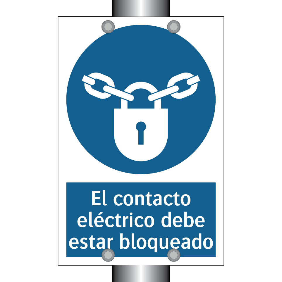 El contacto eléctrico debe estar bloqueado