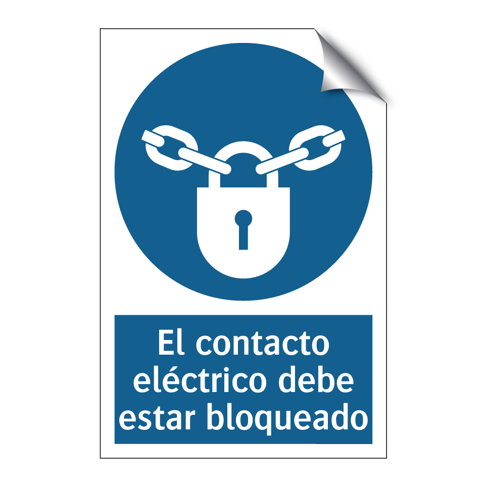 El contacto eléctrico debe estar bloqueado