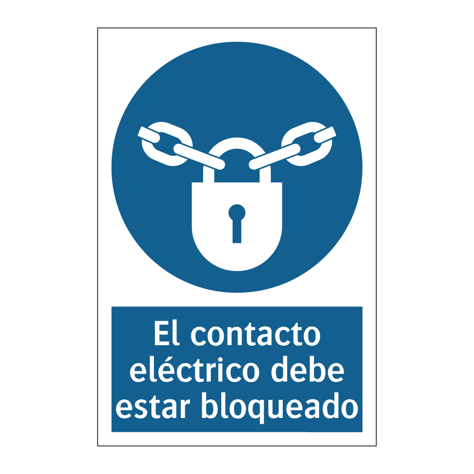 El contacto eléctrico debe estar bloqueado