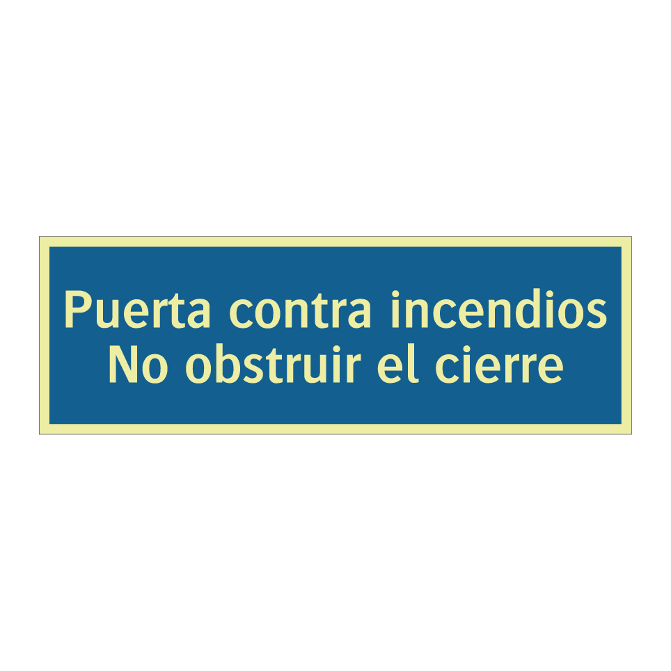 Puerta contra incendios No obstruir el cierre