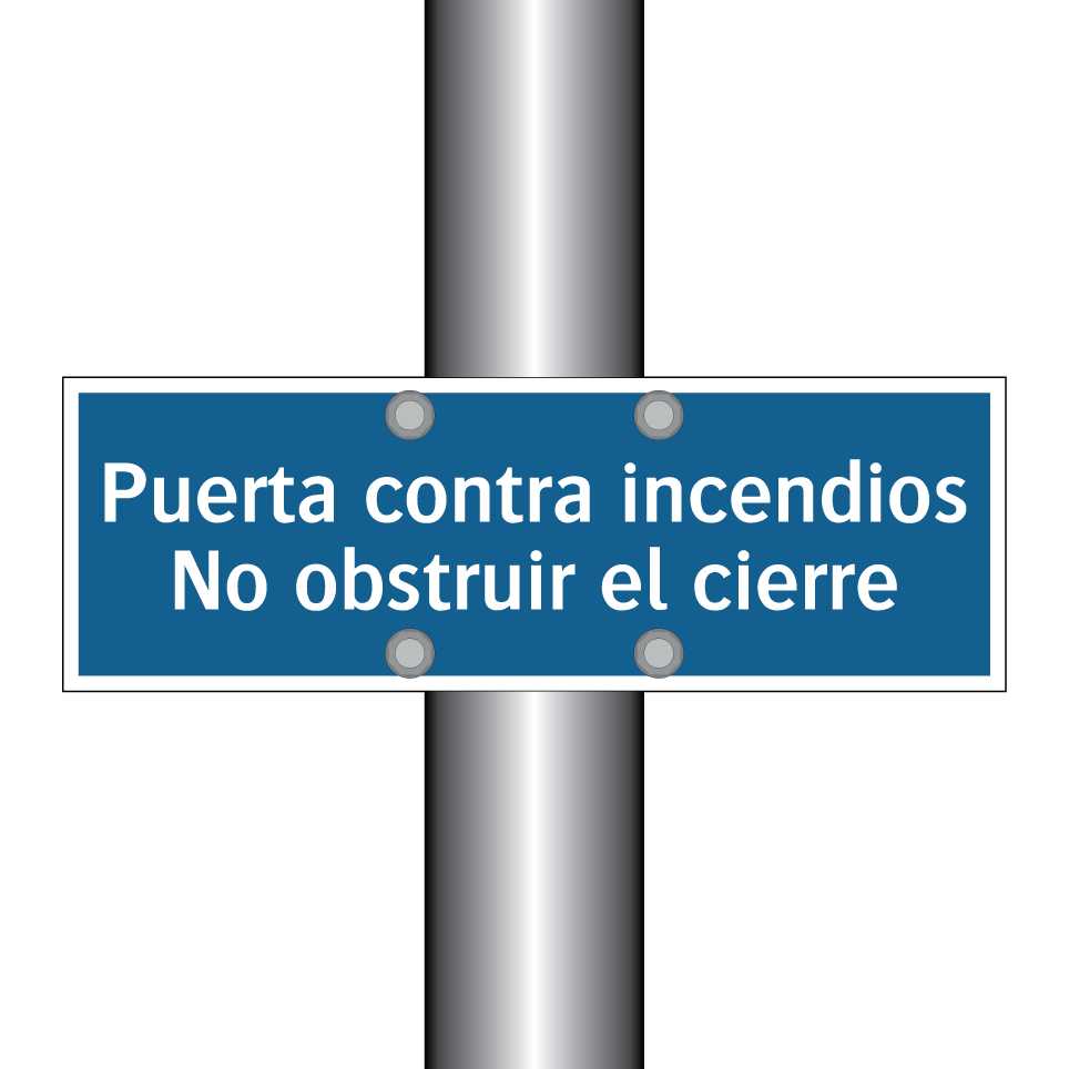 Puerta contra incendios No obstruir el cierre