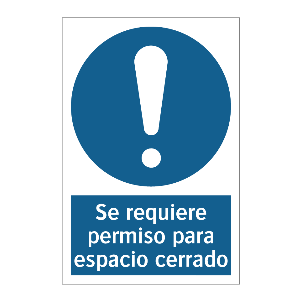 Se requiere permiso para espacio cerrado