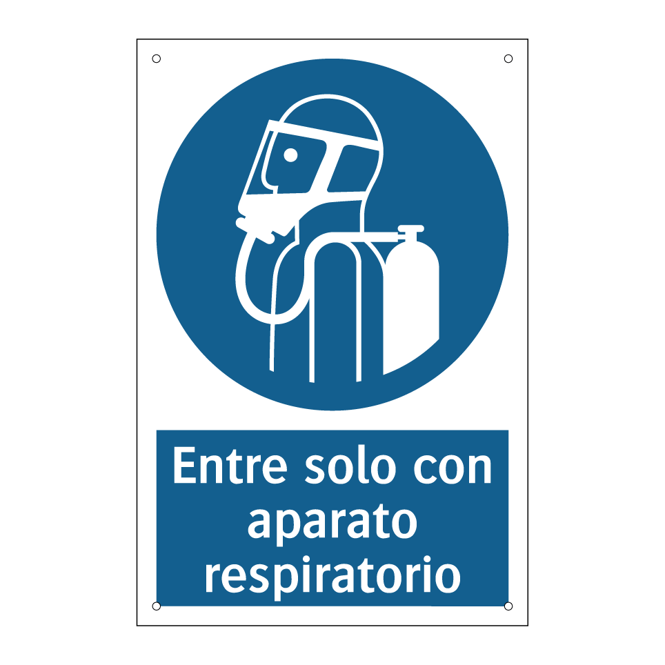 Entre solo con aparato respiratorio