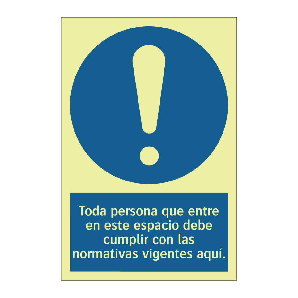 Toda persona que entre en este espacio debe cumplir con las normativas vigentes aquí.