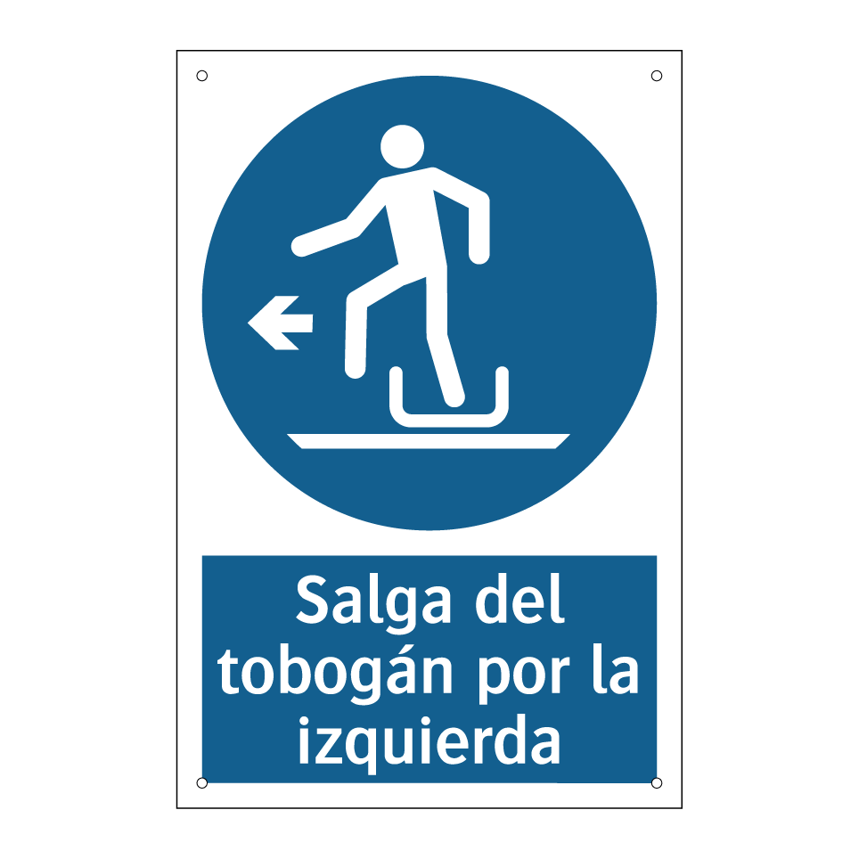 Salga del tobogán por la izquierda