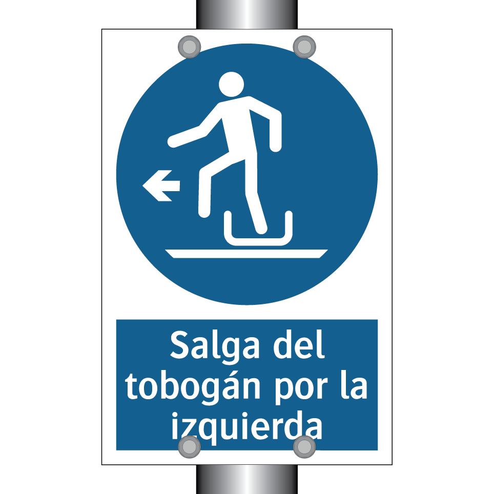 Salga del tobogán por la izquierda