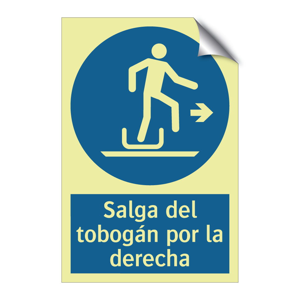 Salga del tobogán por la derecha
