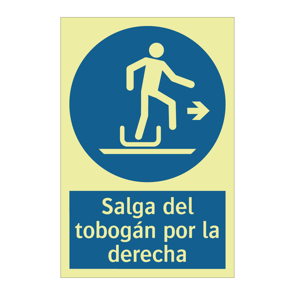Salga del tobogán por la derecha