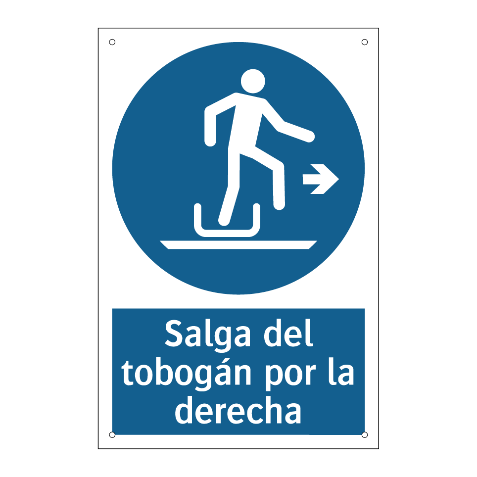 Salga del tobogán por la derecha
