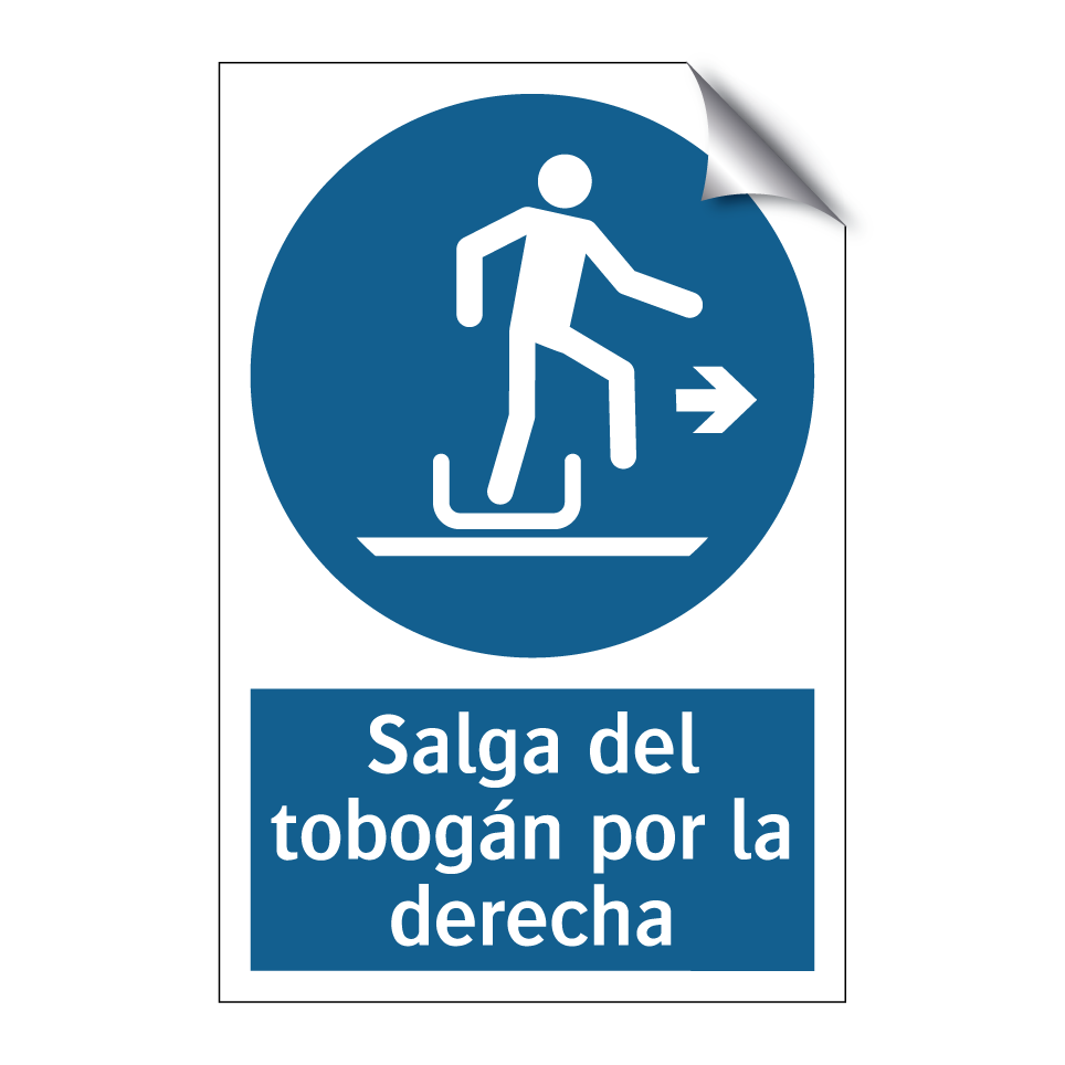Salga del tobogán por la derecha