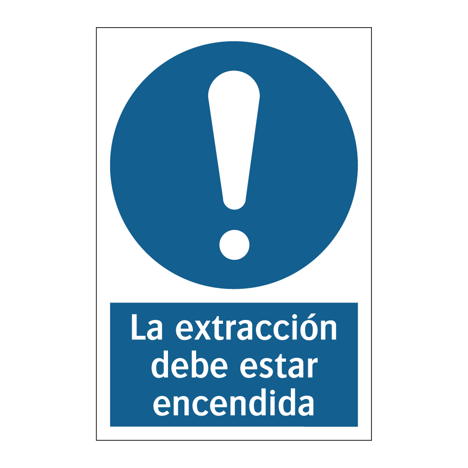 La extracción debe estar encendida