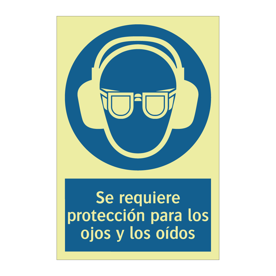 Se requiere protección para los ojos y los oídos