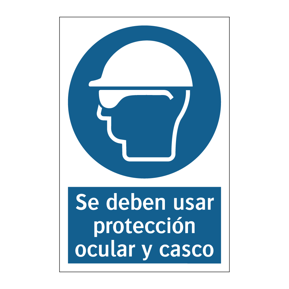 Se deben usar protección ocular y casco