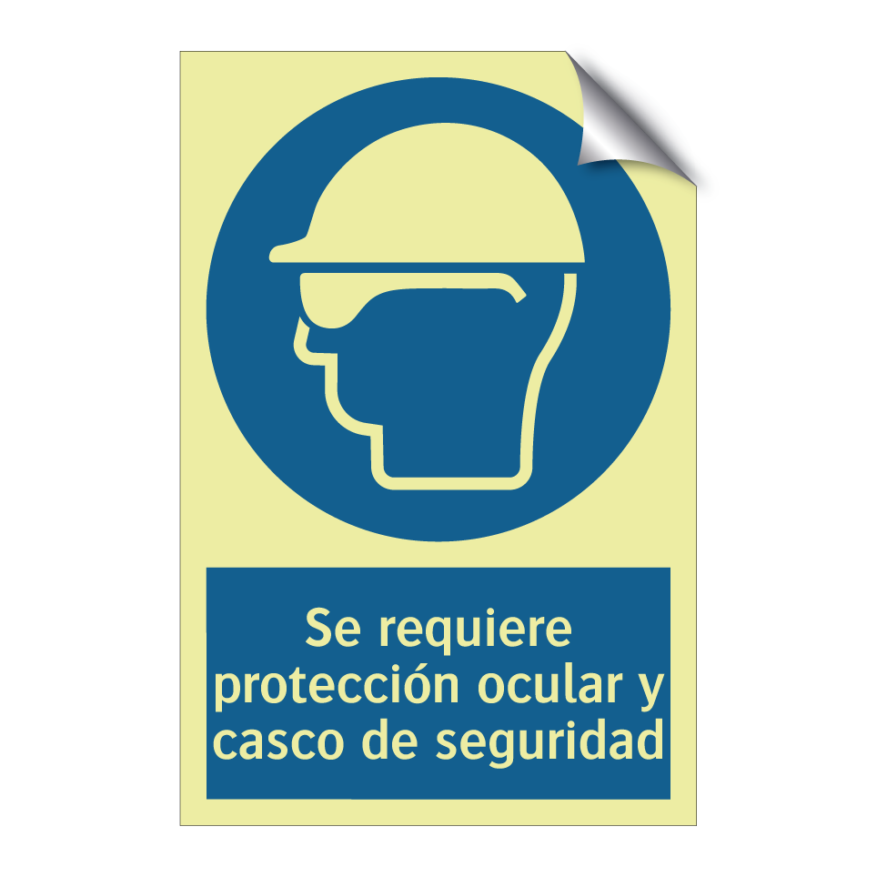 Se requiere protección ocular y casco de seguridad