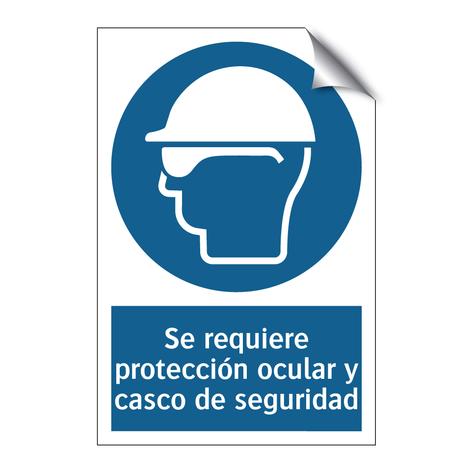 Se requiere protección ocular y casco de seguridad
