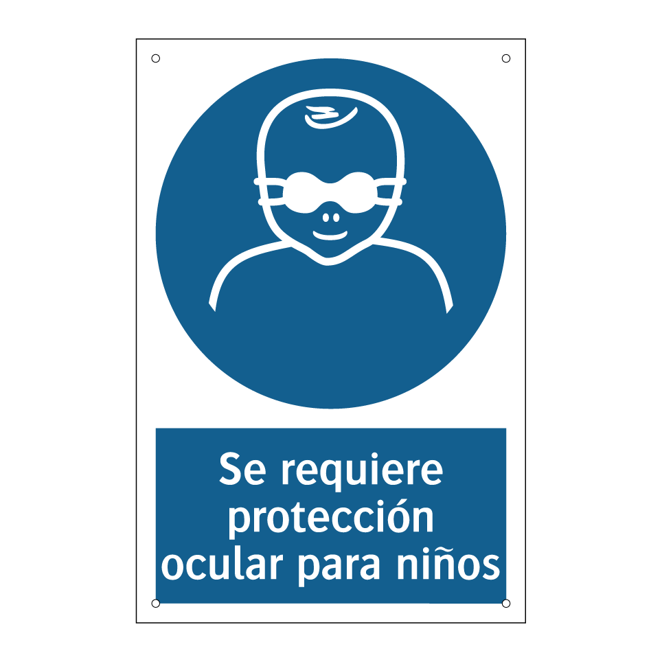 Se requiere protección ocular para niños
