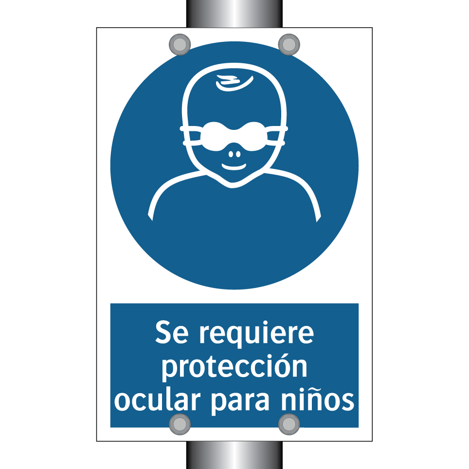 Se requiere protección ocular para niños