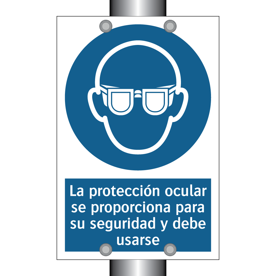 La protección ocular se proporciona para su seguridad y debe usarse