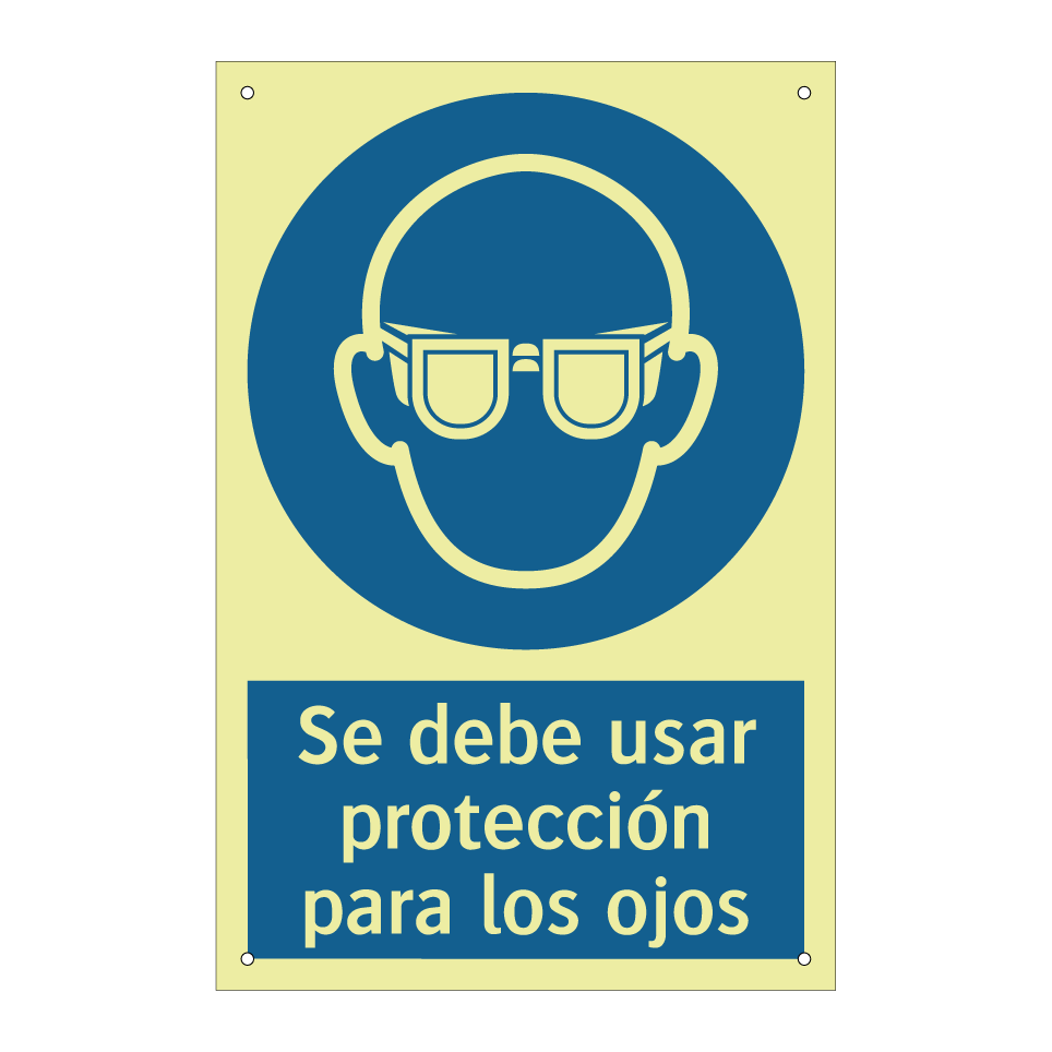 Se debe usar protección para los ojos