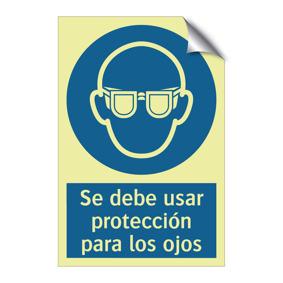 Se debe usar protección para los ojos